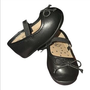 Wonder Nation Black Shoes with Bow-Size 2 NWT